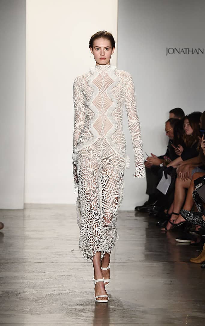 NEW YORK, NY - FEBRUARY 14: A model walks the runway at the Jonathan Simkhai fashion show during Fall 2016 MADE Fashion Week at Milk Studios on February 14, 2016 in New York City. (Photo by Ilya S. Savenok/Getty Images)