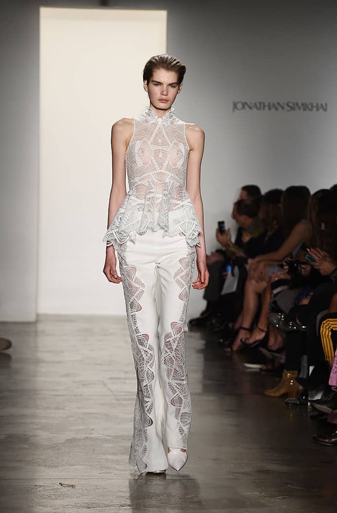 NEW YORK, NY - FEBRUARY 14: A model walks the runway at the Jonathan Simkhai fashion show during Fall 2016 MADE Fashion Week at Milk Studios on February 14, 2016 in New York City. (Photo by Ilya S. Savenok/Getty Images)