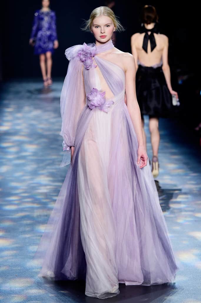 NEW YORK, NY - FEBRUARY 17: A model walks the runway wearing Marchesa Fall 2016 during New York Fashion Week: The Shows at The Dock, Skylight at Moynihan Station on February 17, 2016 in New York City. (Photo by Frazer Harrison/Getty Images for NYFW: The Shows)
